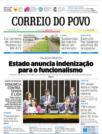 Capa do jornal Correio do Povo 27/09/2017