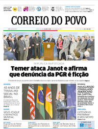 Capa do jornal Correio do Povo 28/06/2017