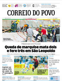 Capa do jornal Correio do Povo 28/07/2017