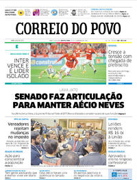 Capa do jornal Correio do Povo 28/09/2017