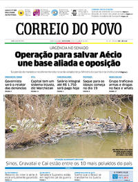 Capa do jornal Correio do Povo 29/09/2017