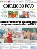 Capa do jornal Correio do Povo 30/01/2017