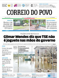 Capa do jornal Correio do Povo 30/05/2017