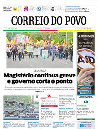 Capa do jornal Correio do Povo 30/09/2017