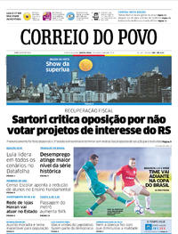 Capa do jornal Correio do Povo 01/02/2018