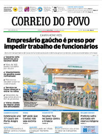 Capa do jornal Correio do Povo 01/06/2018