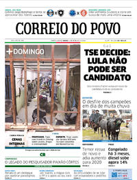 Capa do jornal Correio do Povo 01/09/2018