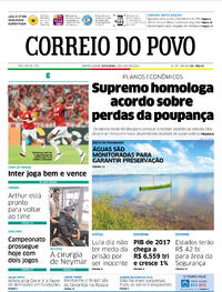 Capa do jornal Correio do Povo 02/03/2018