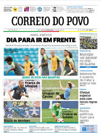 Capa do jornal Correio do Povo 02/07/2018
