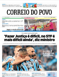 Capa do jornal Correio do Povo 03/10/2018