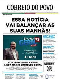 Capa do jornal Correio do Povo 03/12/2018