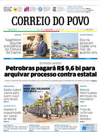 Capa do jornal Correio do Povo 04/01/2018