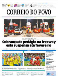 Capa do jornal Correio do Povo 04/07/2018