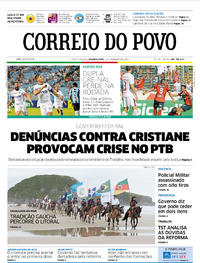 Capa do jornal Correio do Povo 05/02/2018
