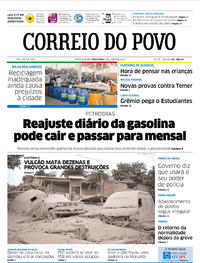 Capa do jornal Correio do Povo 05/06/2018