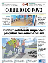 Capa do jornal Correio do Povo 05/09/2018