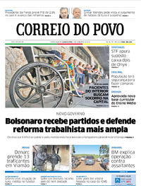 Capa do jornal Correio do Povo 05/12/2018