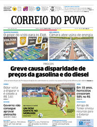 Capa do jornal Correio do Povo 06/06/2018