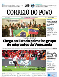 Capa do jornal Correio do Povo 06/09/2018
