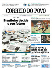 Capa do jornal Correio do Povo 06/10/2018