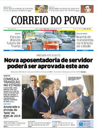 Capa do jornal Correio do Povo 06/11/2018