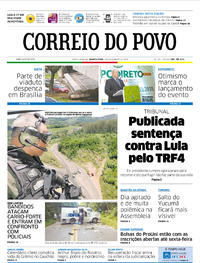 Capa do jornal Correio do Povo 07/02/2018