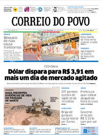 Capa do jornal Correio do Povo 08/06/2018