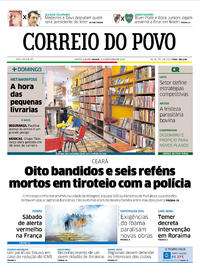 Capa do jornal Correio do Povo 08/12/2018