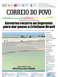Capa do jornal Correio do Povo 10/01/2018