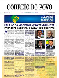 Capa do jornal Correio do Povo 11/07/2018