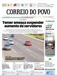 Capa do jornal Correio do Povo 11/08/2018