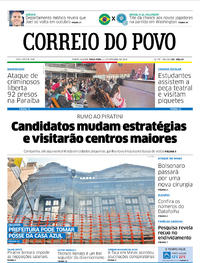 Capa do jornal Correio do Povo 11/09/2018