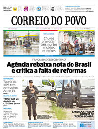 Capa do jornal Correio do Povo 12/01/2018