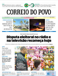 Capa do jornal Correio do Povo 12/10/2018