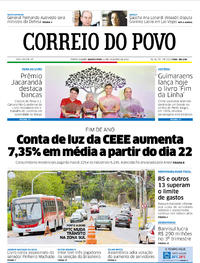 Capa do jornal Correio do Povo 14/11/2018
