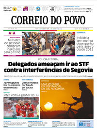 Capa do jornal Correio do Povo 16/02/2018