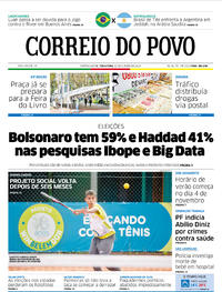 Capa do jornal Correio do Povo 16/10/2018