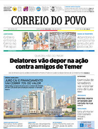 Capa do jornal Correio do Povo 17/04/2018