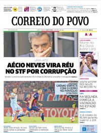 Capa do jornal Correio do Povo 18/04/2018