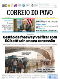 Capa do jornal Correio do Povo 18/07/2018