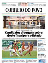 Capa do jornal Correio do Povo 18/09/2018