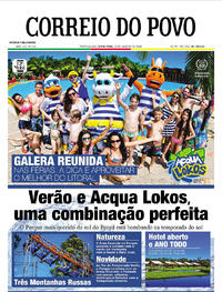 Capa do jornal Correio do Povo 19/01/2018
