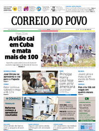 Capa do jornal Correio do Povo 19/05/2018