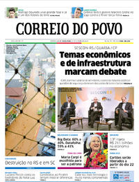 Capa do jornal Correio do Povo 19/10/2018