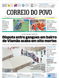 Capa do jornal Correio do Povo 20/06/2018