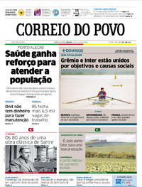 Capa do jornal Correio do Povo 21/07/2018