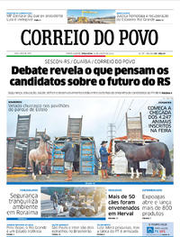 Capa do jornal Correio do Povo 21/08/2018