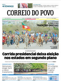 Capa do jornal Correio do Povo 21/09/2018