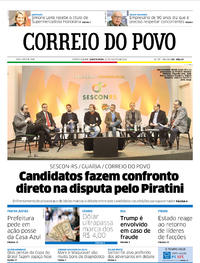Capa do jornal Correio do Povo 22/08/2018