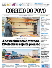 Capa do jornal Correio do Povo 23/05/2018